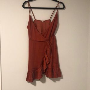 Free People Rust colored wrap dress